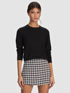 CAROLEE CASHMERE PULLOVER-Black-ALICE + OLIVIA
