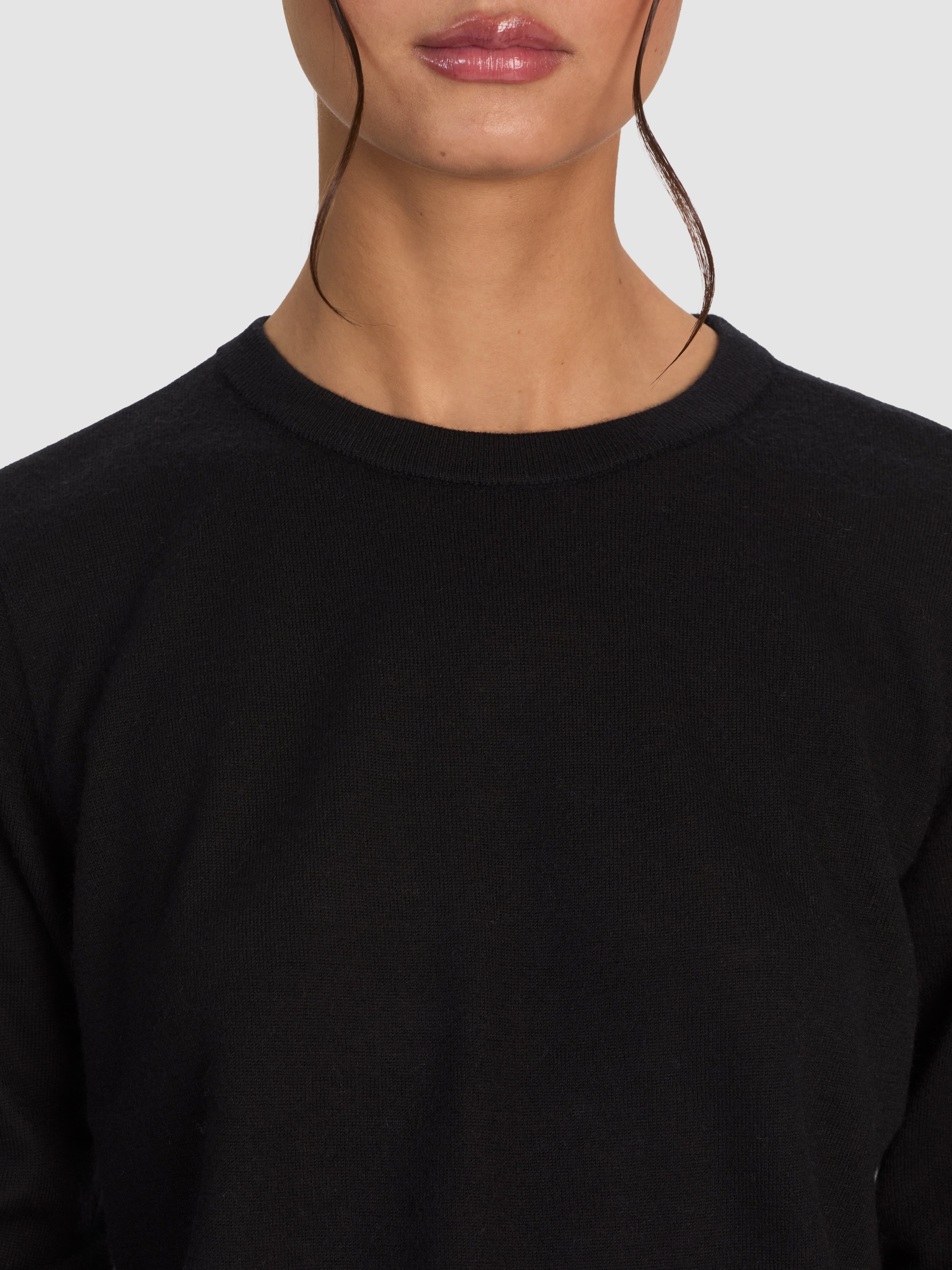 CAROLEE CASHMERE PULLOVER-Black-ALICE + OLIVIA