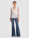 TOP IN PIZZO SCOLLO A V XAVIER-ALICE + OLIVIA