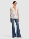 TOP IN PIZZO SCOLLO A V XAVIER-ALICE + OLIVIA