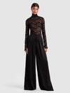 DELAINA LACE TURTLE NECK TOP-Black-ALICE + OLIVIA
