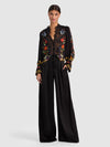 MARION BLOUSE PLISSÉE À MANCHES COURTES EN DENTELLE-ALICE + OLIVIA