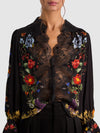 MARION BLOUSE PLISSÉE À MANCHES COURTES EN DENTELLE-ALICE + OLIVIA
