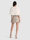 CAPPELLO A MANTELLA IN PELLICCIA SINTETICA DEIRDRE-SOFT WHITE-ALICE + OLIVIA