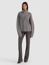 PEARSON WOOL DRAPE NECK SWEATER-MEDIUM HEATHER GREY-ALICE + OLIVIA