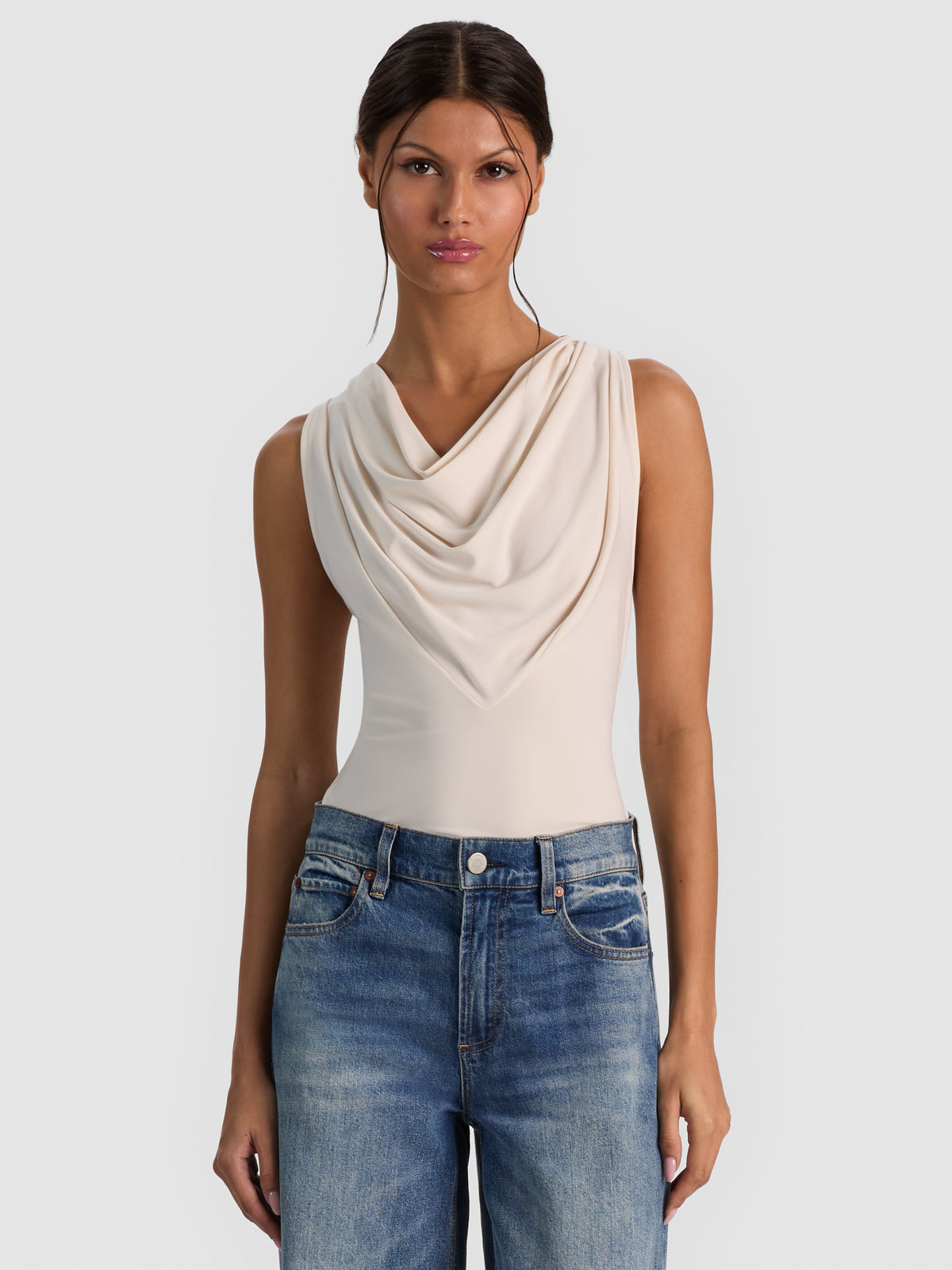 JACQUELINE COWL NECK TANK-ALICE + OLIVIA