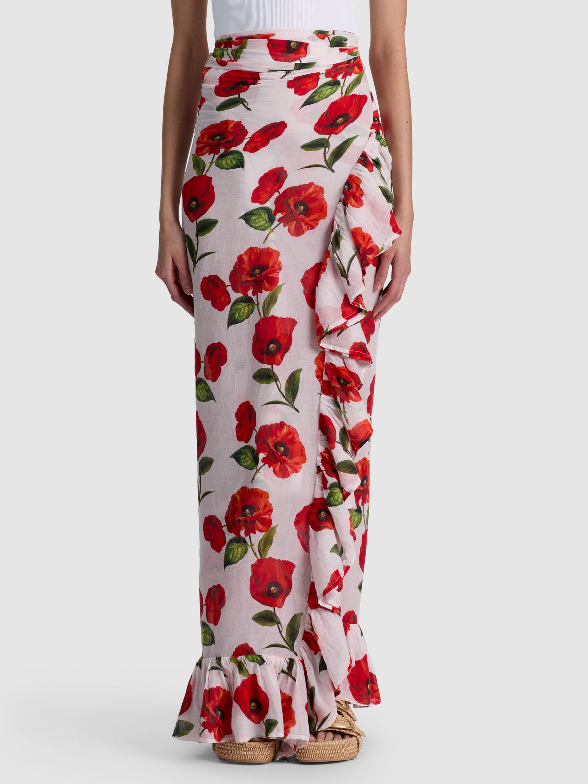 A+O X CONIGLIO PALM BEACH PAREO - SUMMER POPPY
