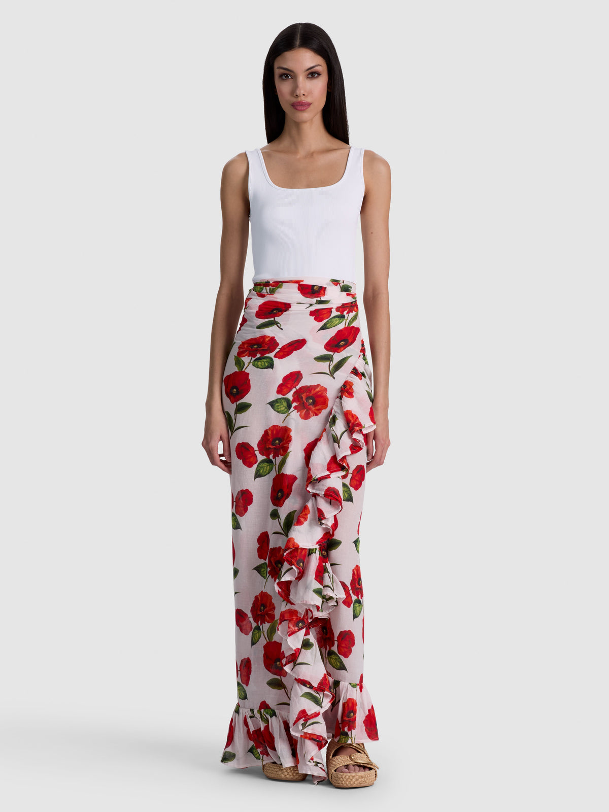 A+O X CONIGLIO PALM BEACH PAREO - SUMMER POPPY