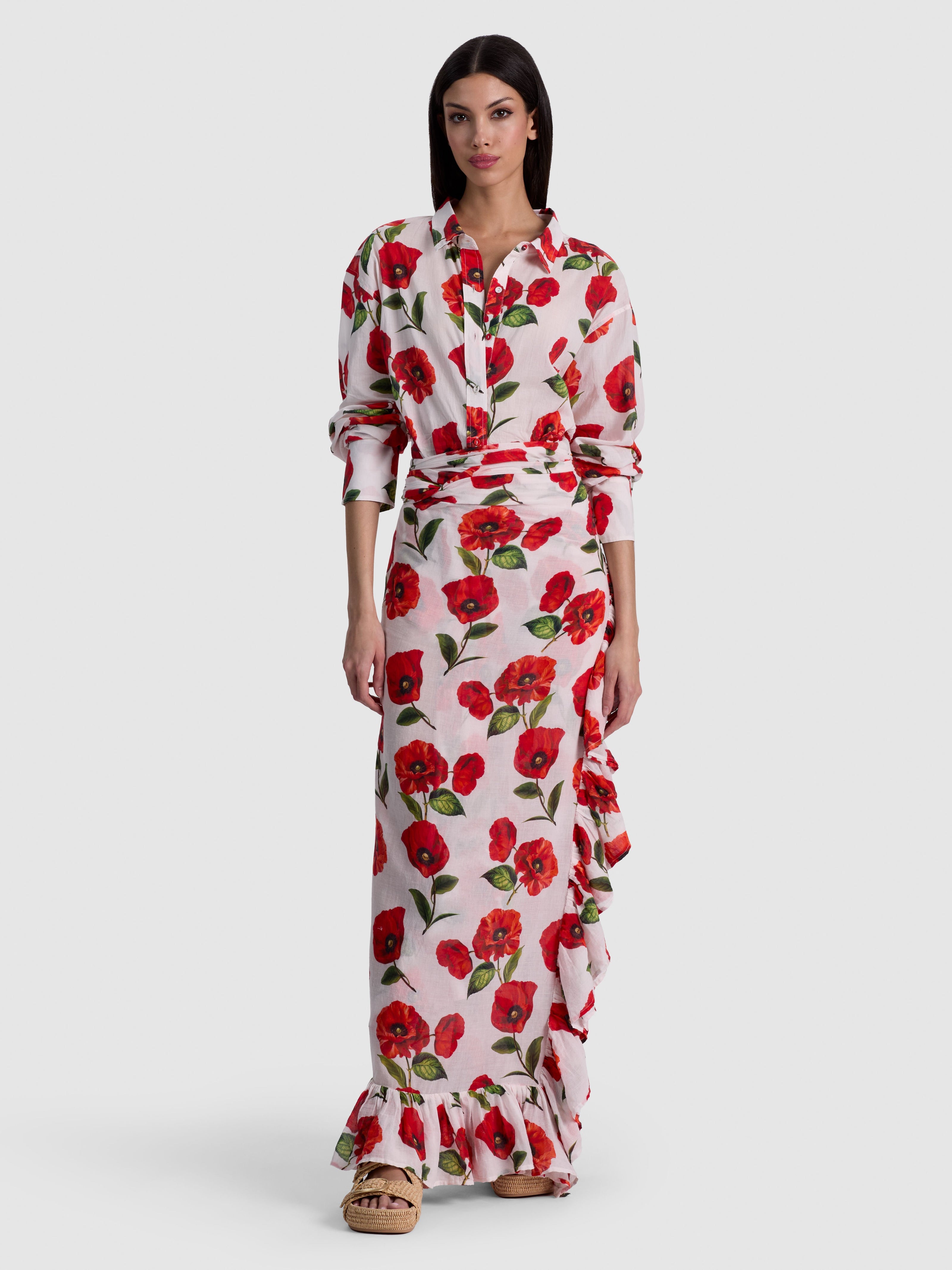 A+O X CONIGLIO PALM BEACH PAREO in SUMMER POPPY