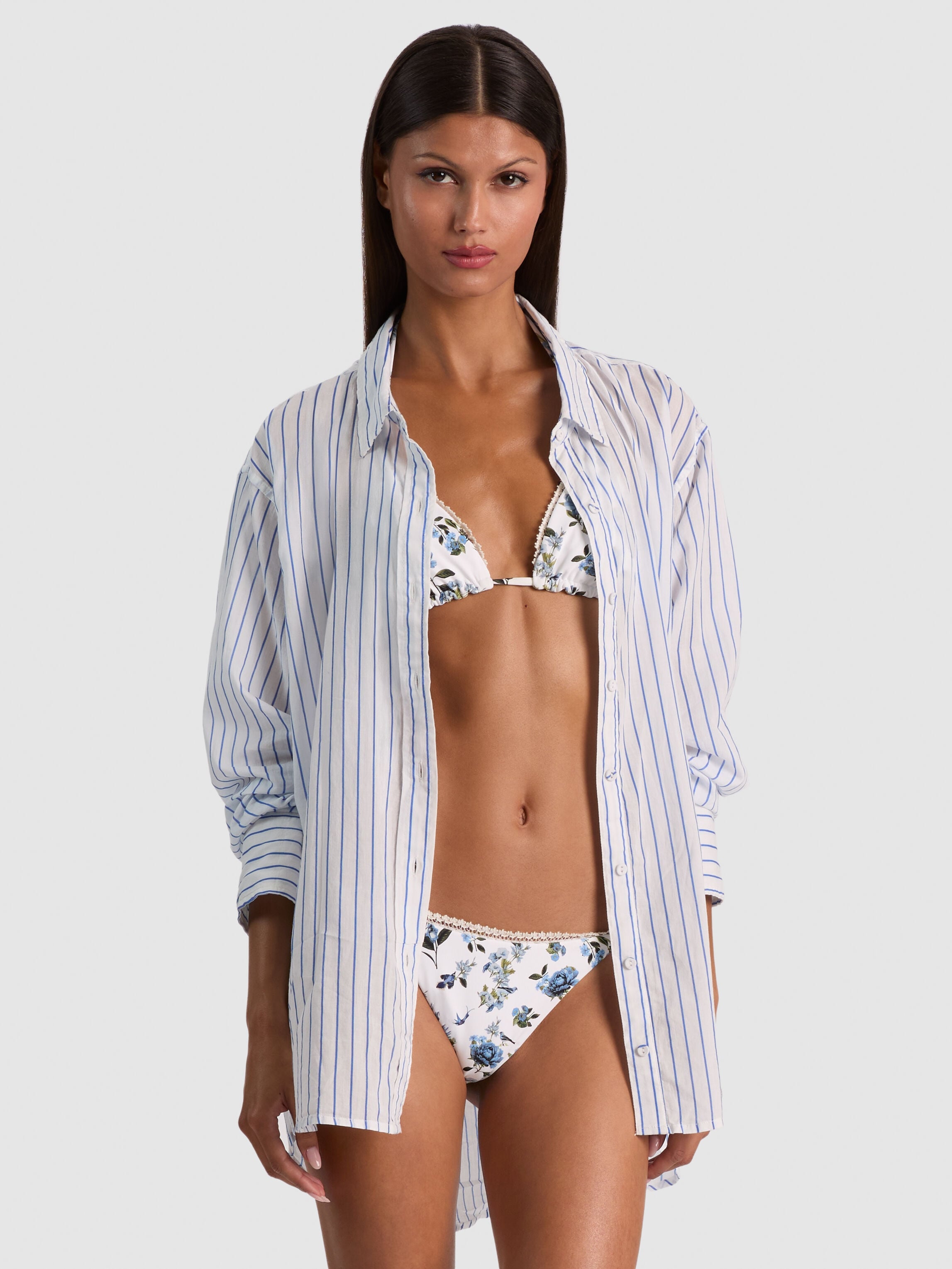 A+O X CONIGLIO PALM BEACH BUTTON DOWN-SOLSTICE-ALICE + OLIVIA