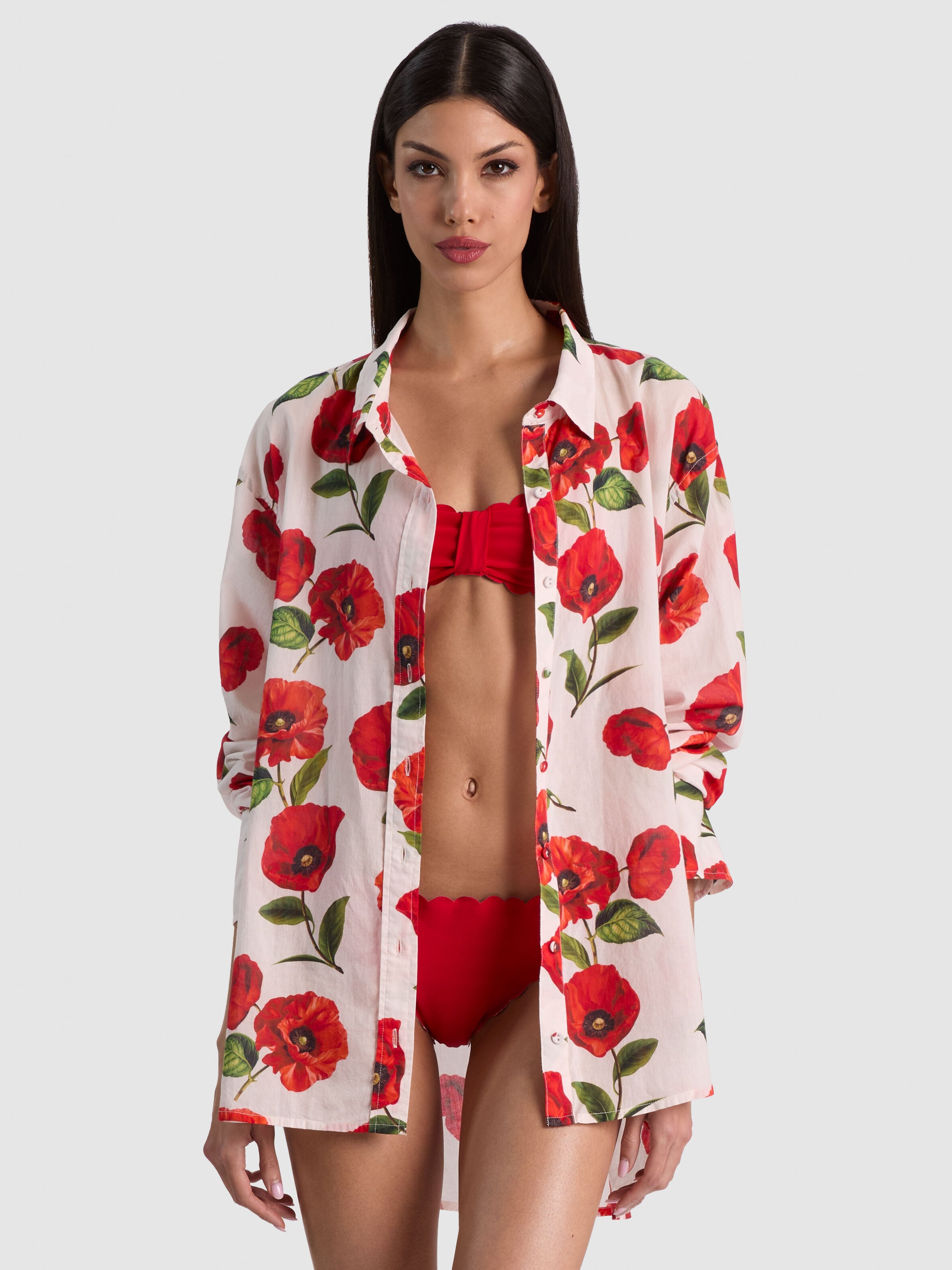 A+O X CONIGLIO PALM BEACH BUTTON DOWN-SOLSTICE-ALICE + OLIVIA