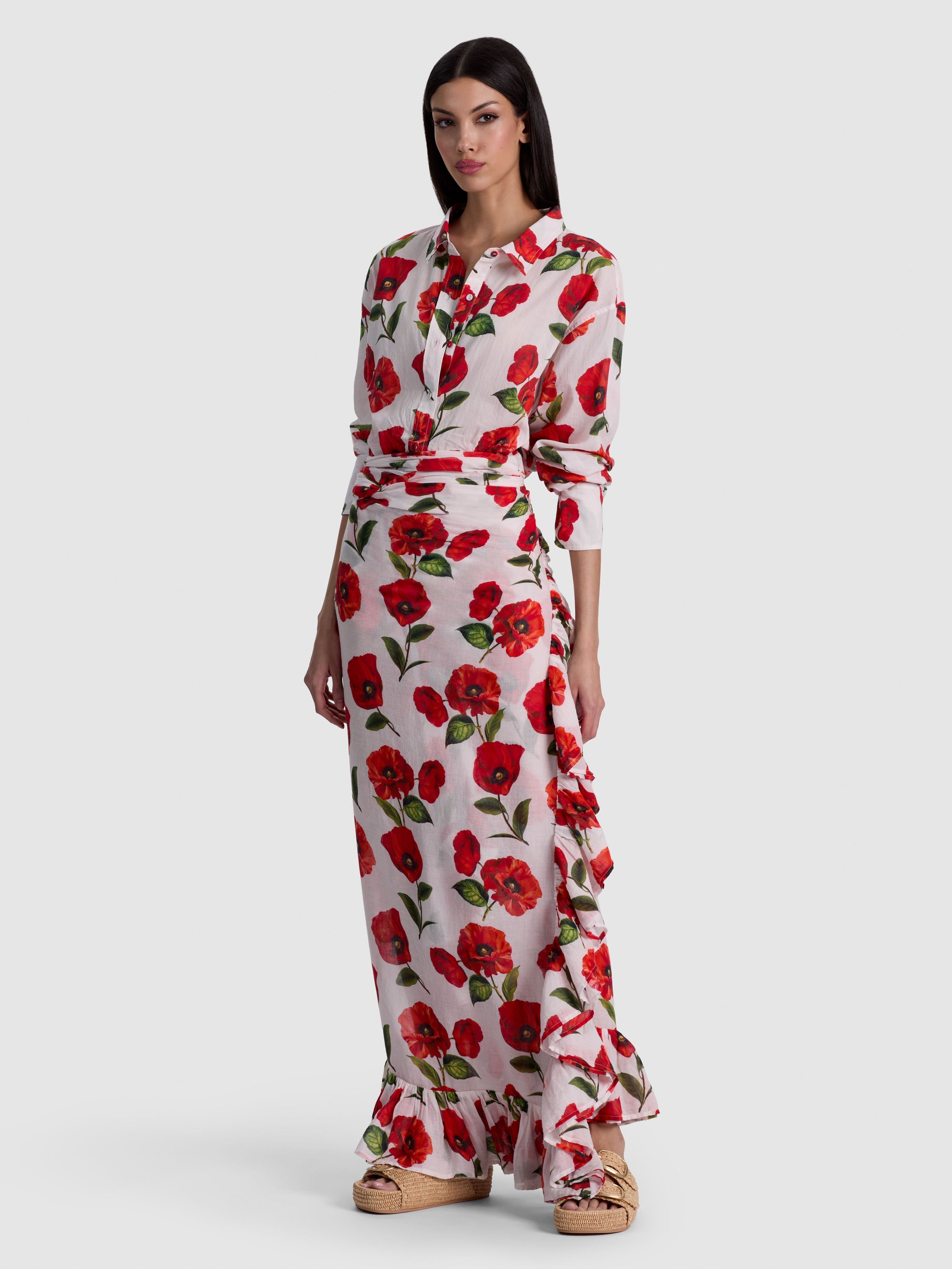 CHEMISE BOUTONNÉE A+O X CONIGLIO PALM BEACH-ALICE + OLIVIA