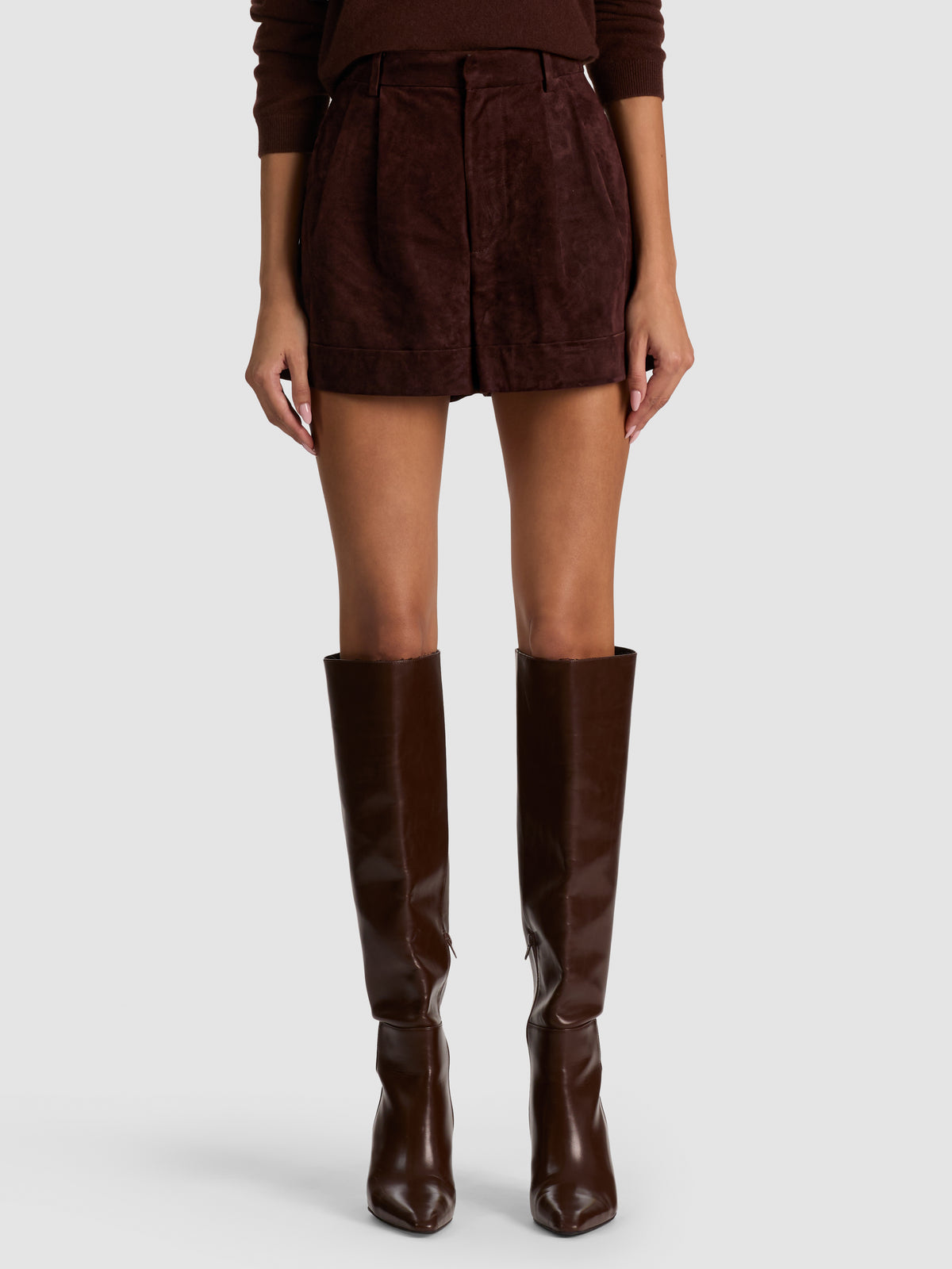 CONRY SUEDE SHORT - CIOCCOLATO FONDENTE