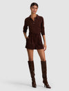 CONRY SUEDE SHORT-DARK CHOCOLATE-ALICE + OLIVIA