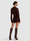 CONRY SUEDE SHORT-DARK CHOCOLATE-ALICE + OLIVIA