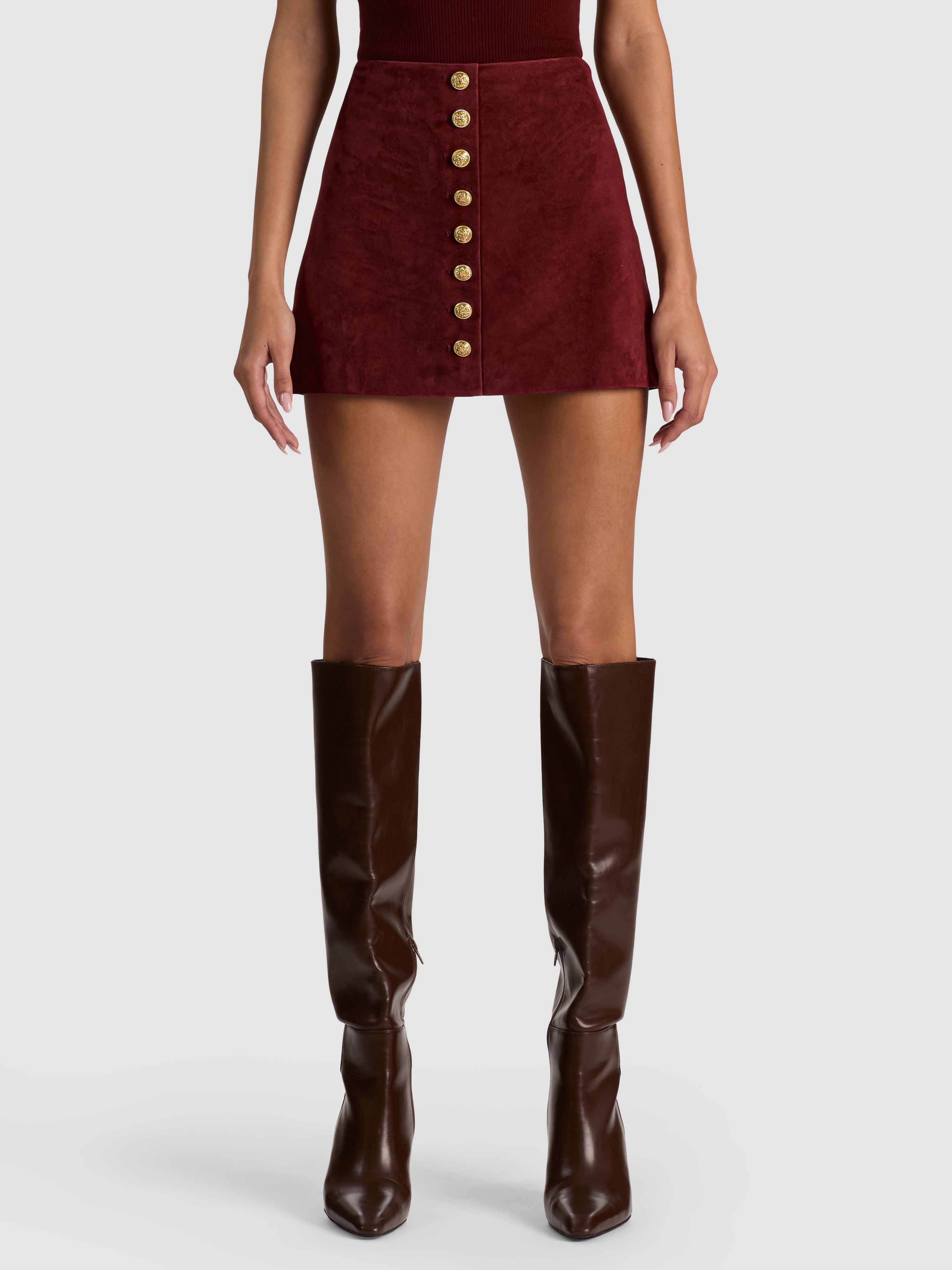 MINIGONNA RUBI IN SUEDE-ALICE + OLIVIA