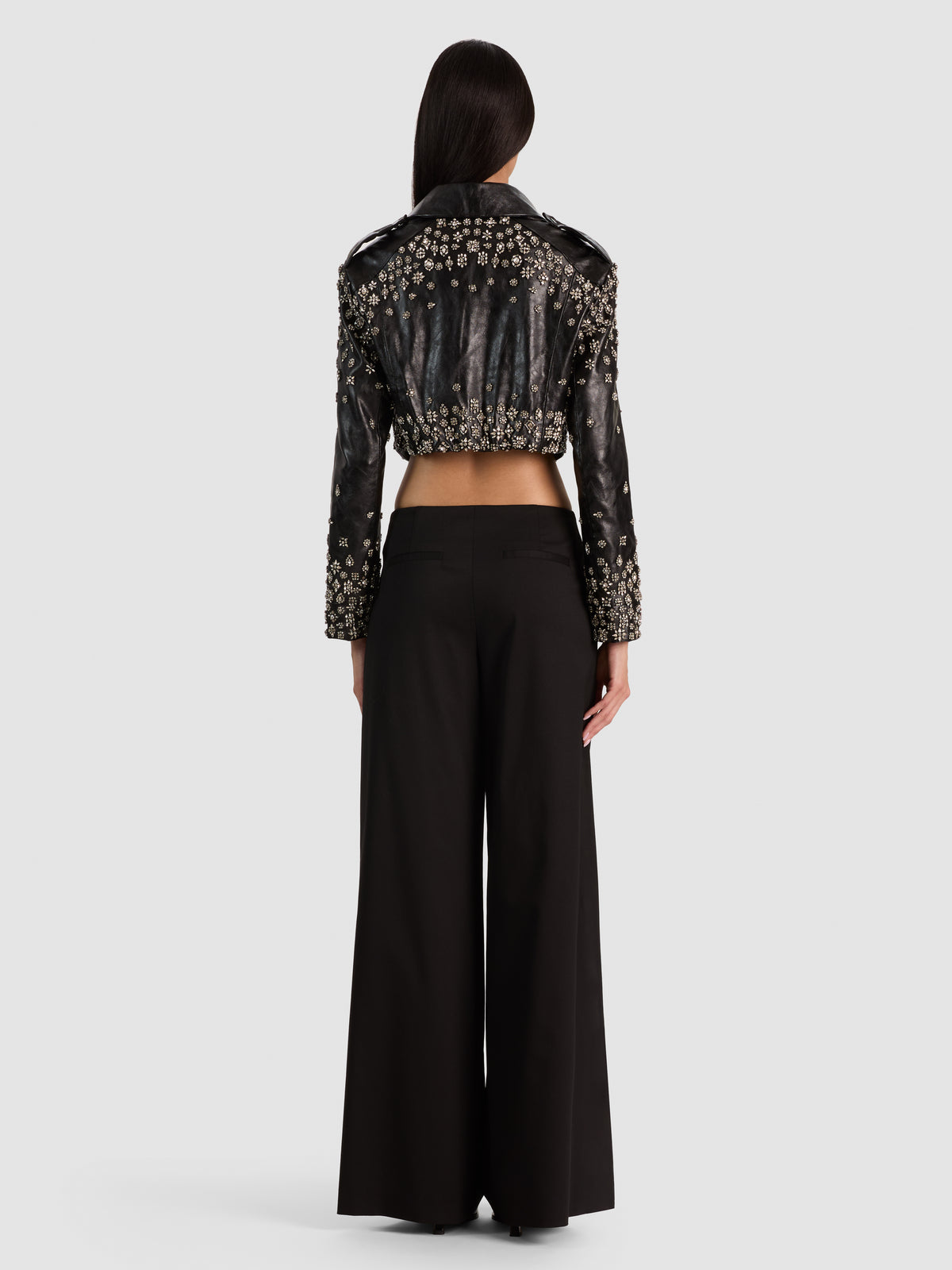 HYDE EMBELLISHED VEGAN LEATHER JACKET-Black-ALICE + OLIVIA