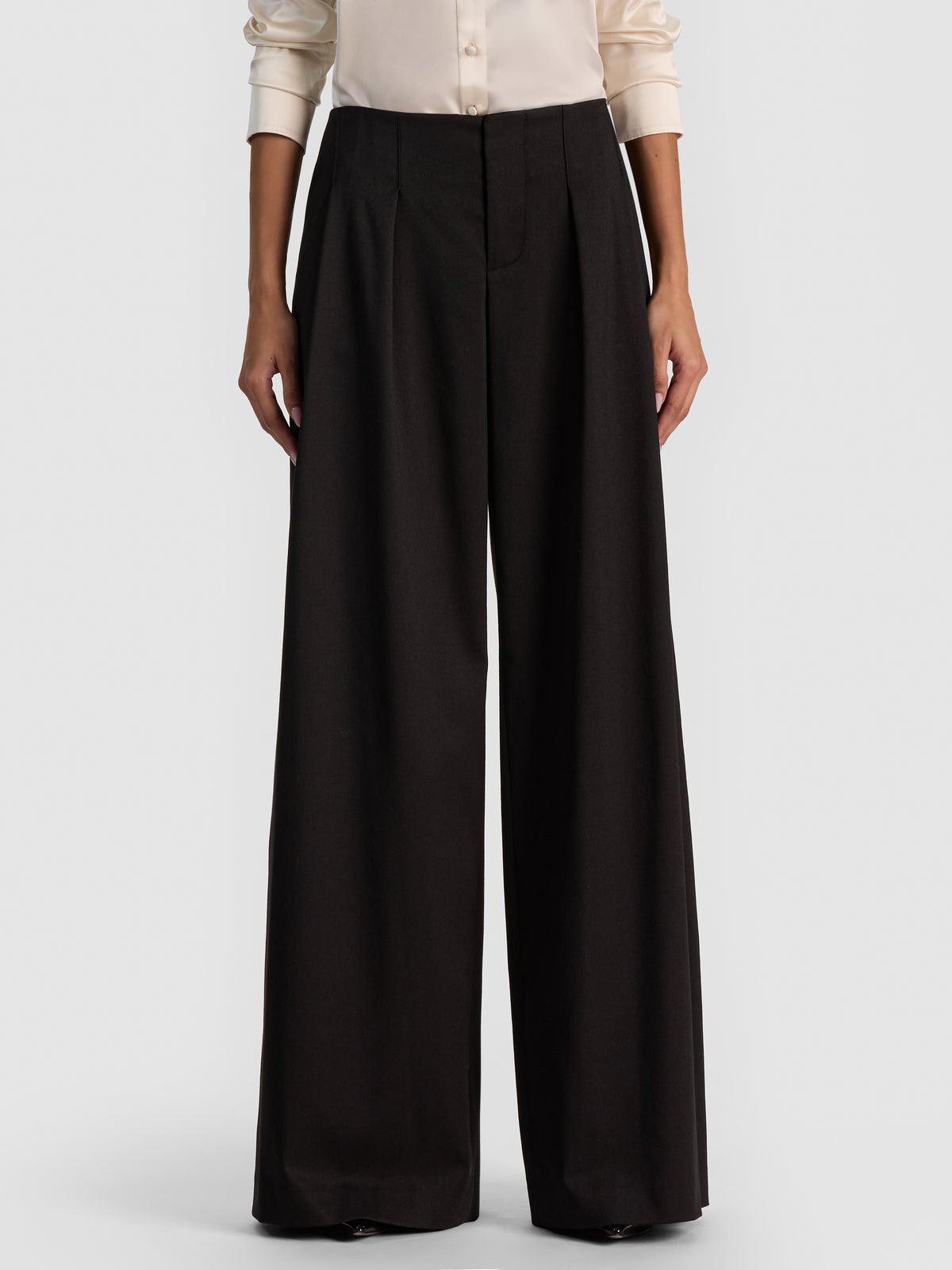 PANTALONI DOPPIA PINCES ELIAS - NERO
