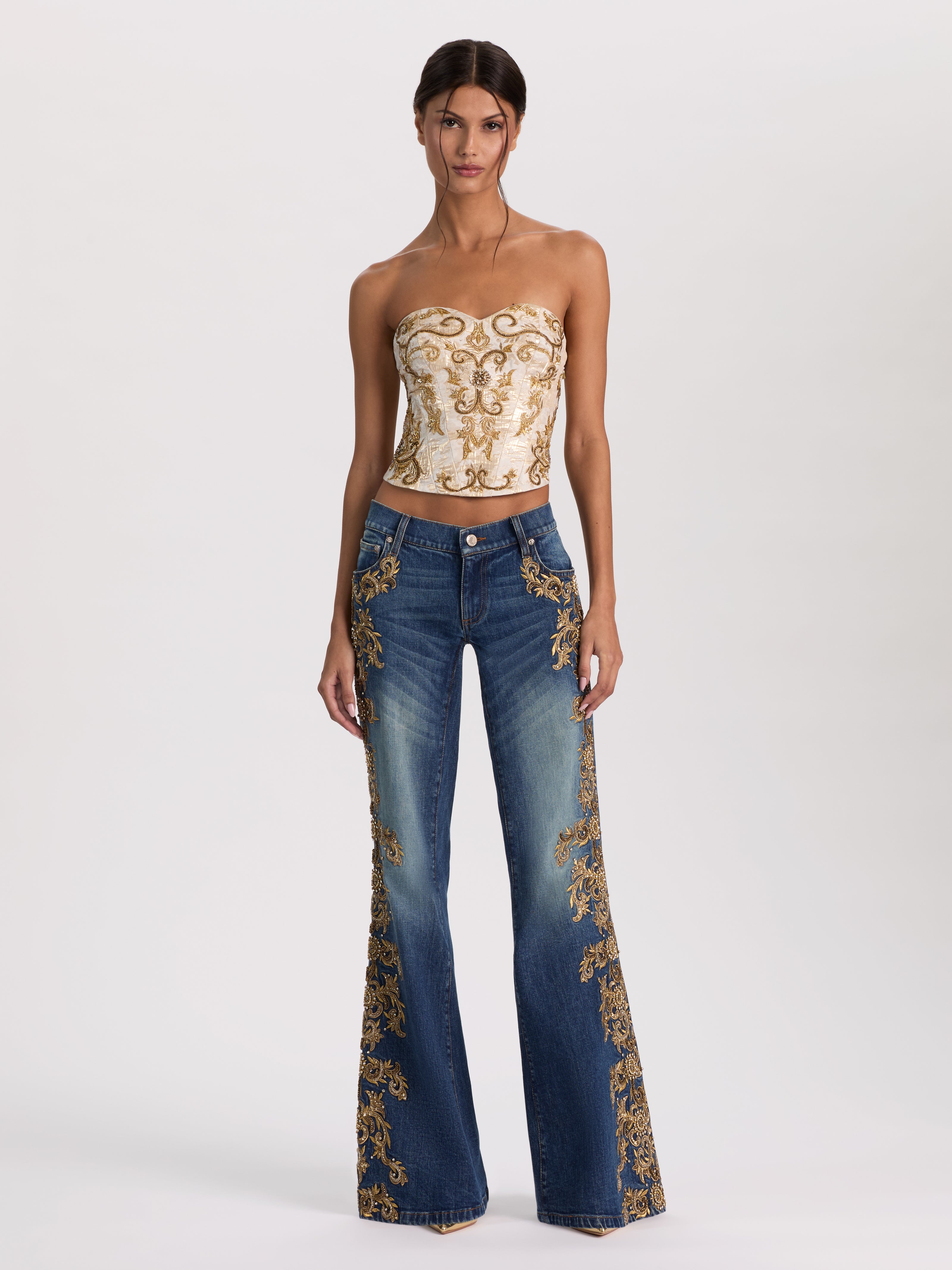 EMRYN JEANS DECORATO-ALICE + OLIVIA