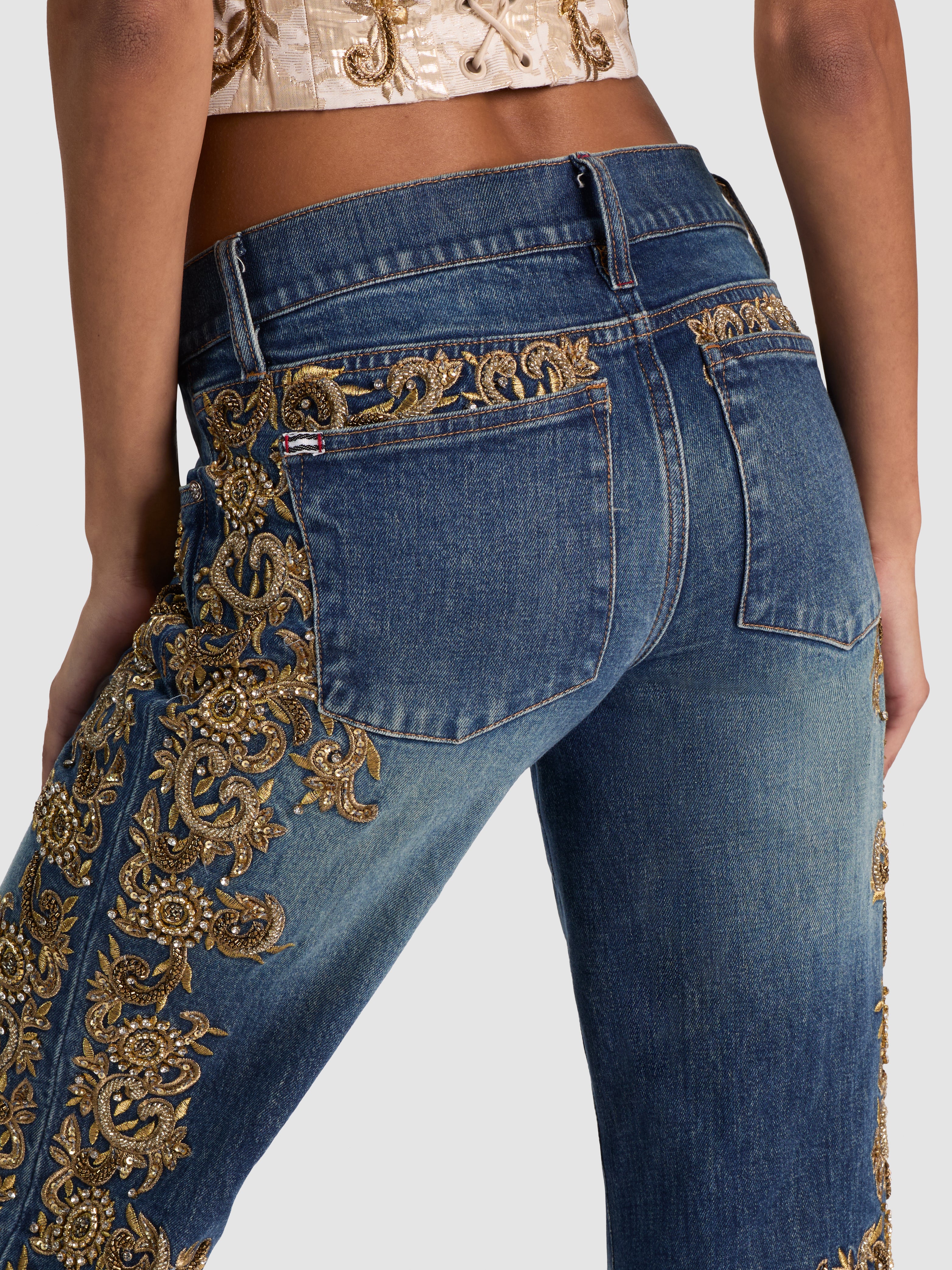 EMRYN JEANS DECORATO-ALICE + OLIVIA