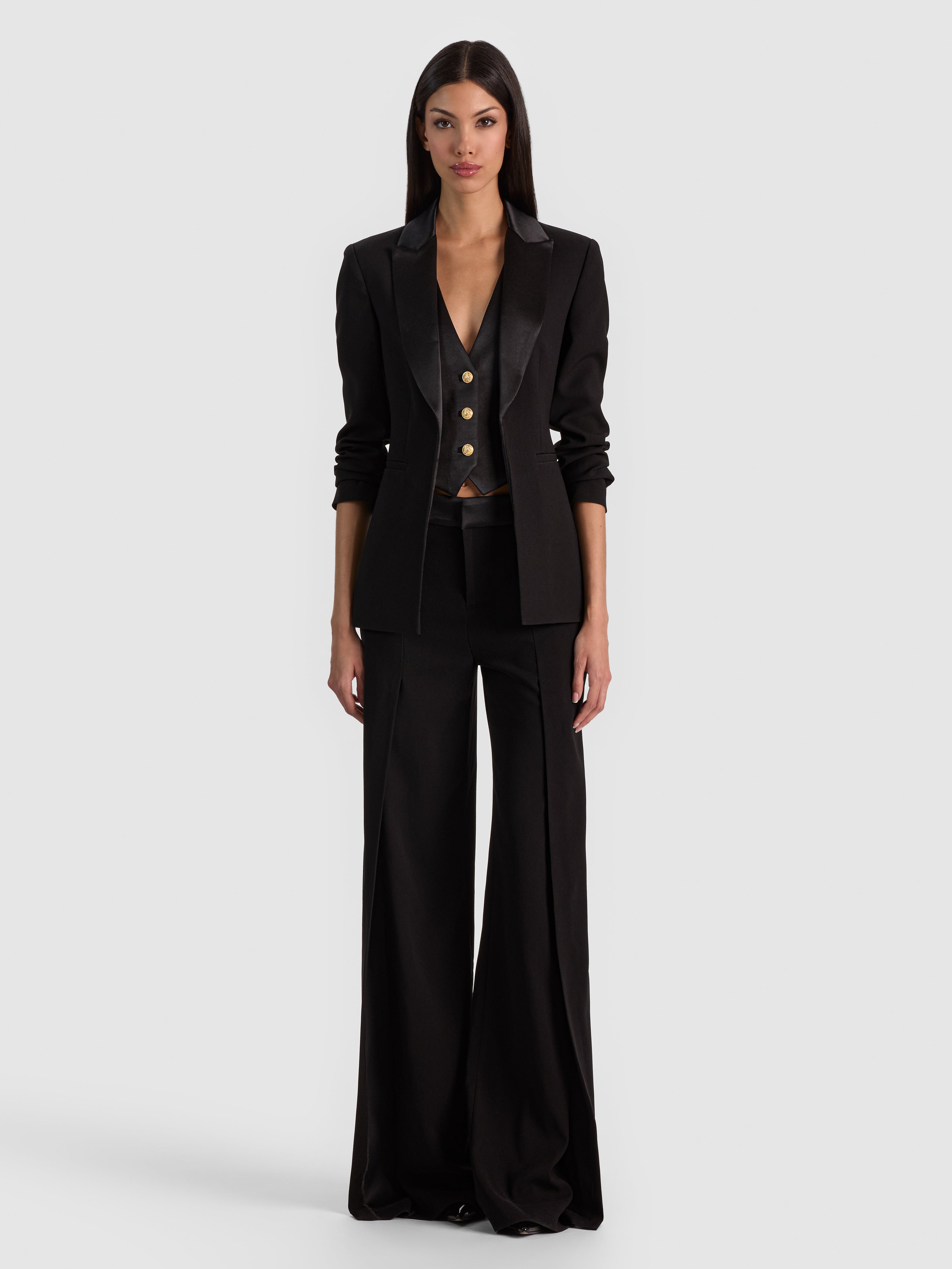 ALTON BLAZER WITH VEST-Black-ALICE + OLIVIA