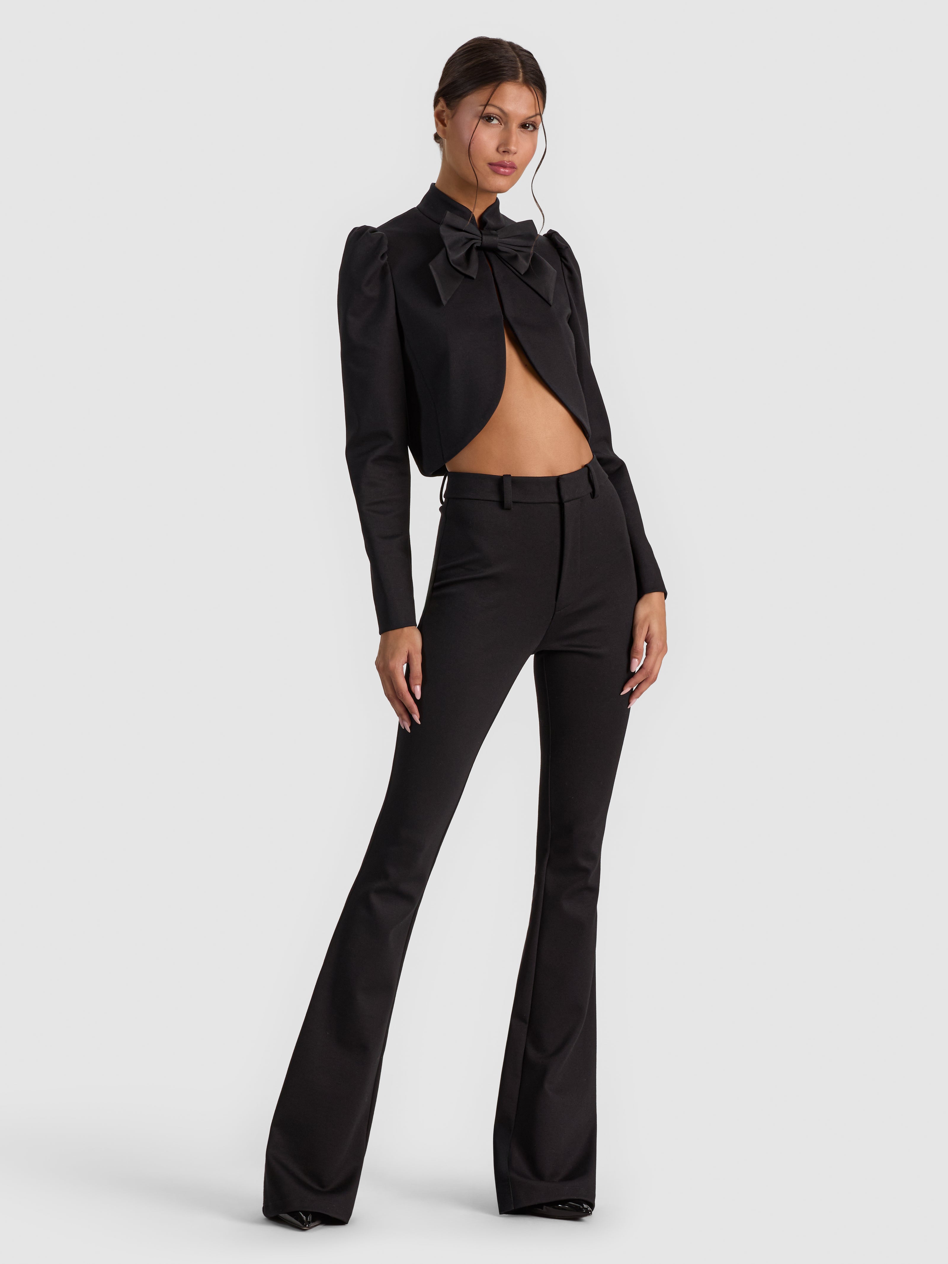 ILARIA CROPPED JACKET-Black-ALICE + OLIVIA