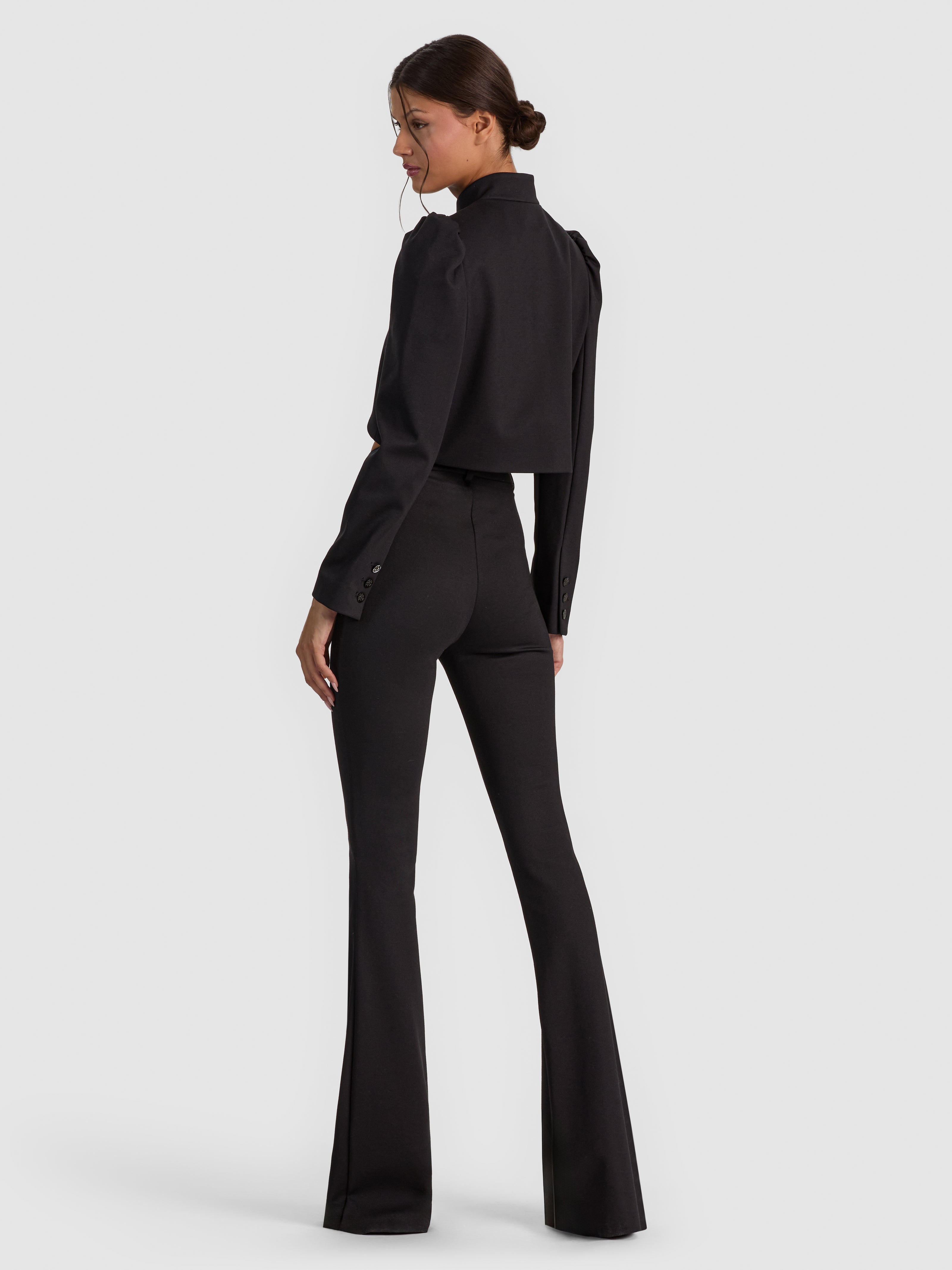 ILARIA CROPPED JACKET-Black-ALICE + OLIVIA