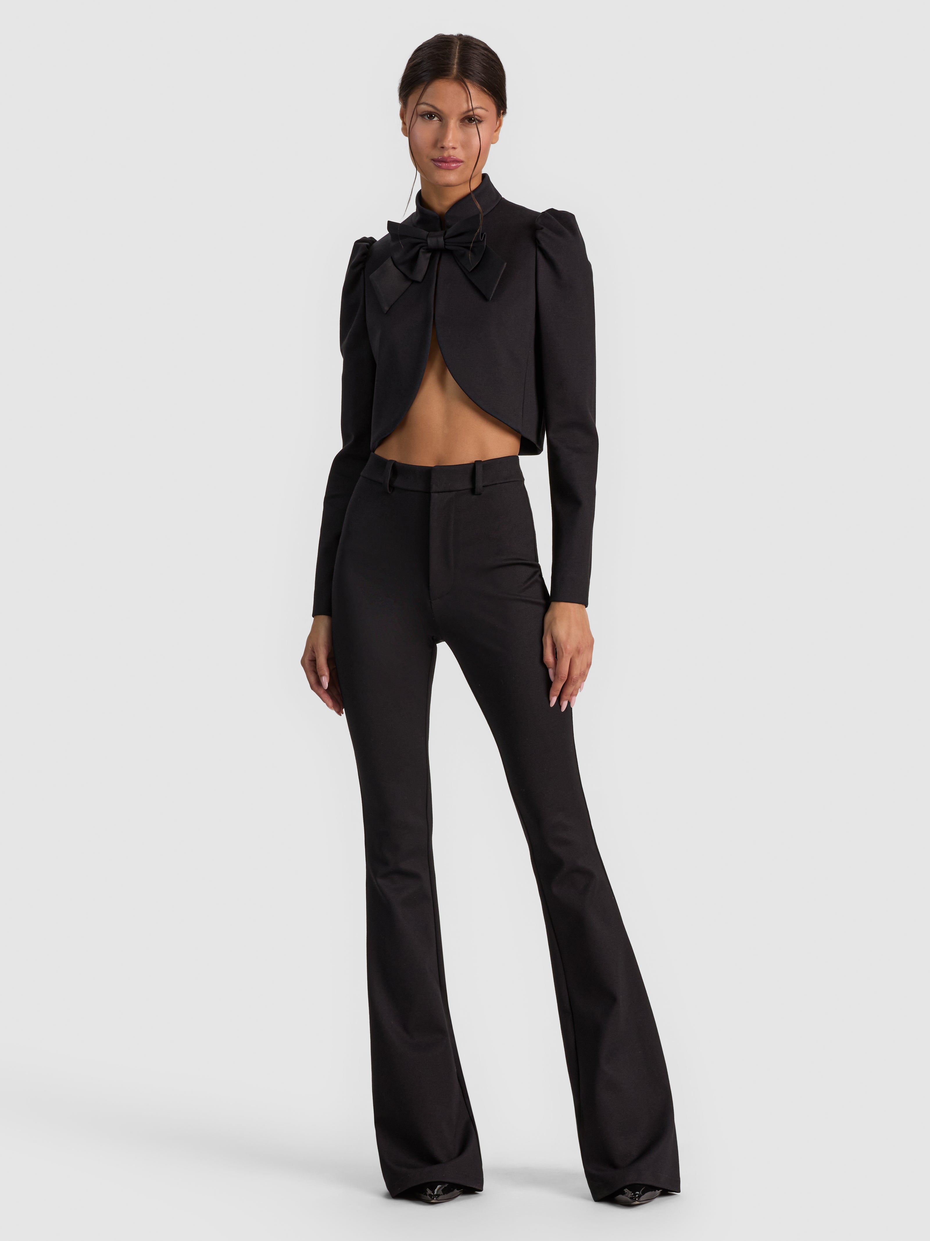 ILARIA CROPPED JACKET-Black-ALICE + OLIVIA