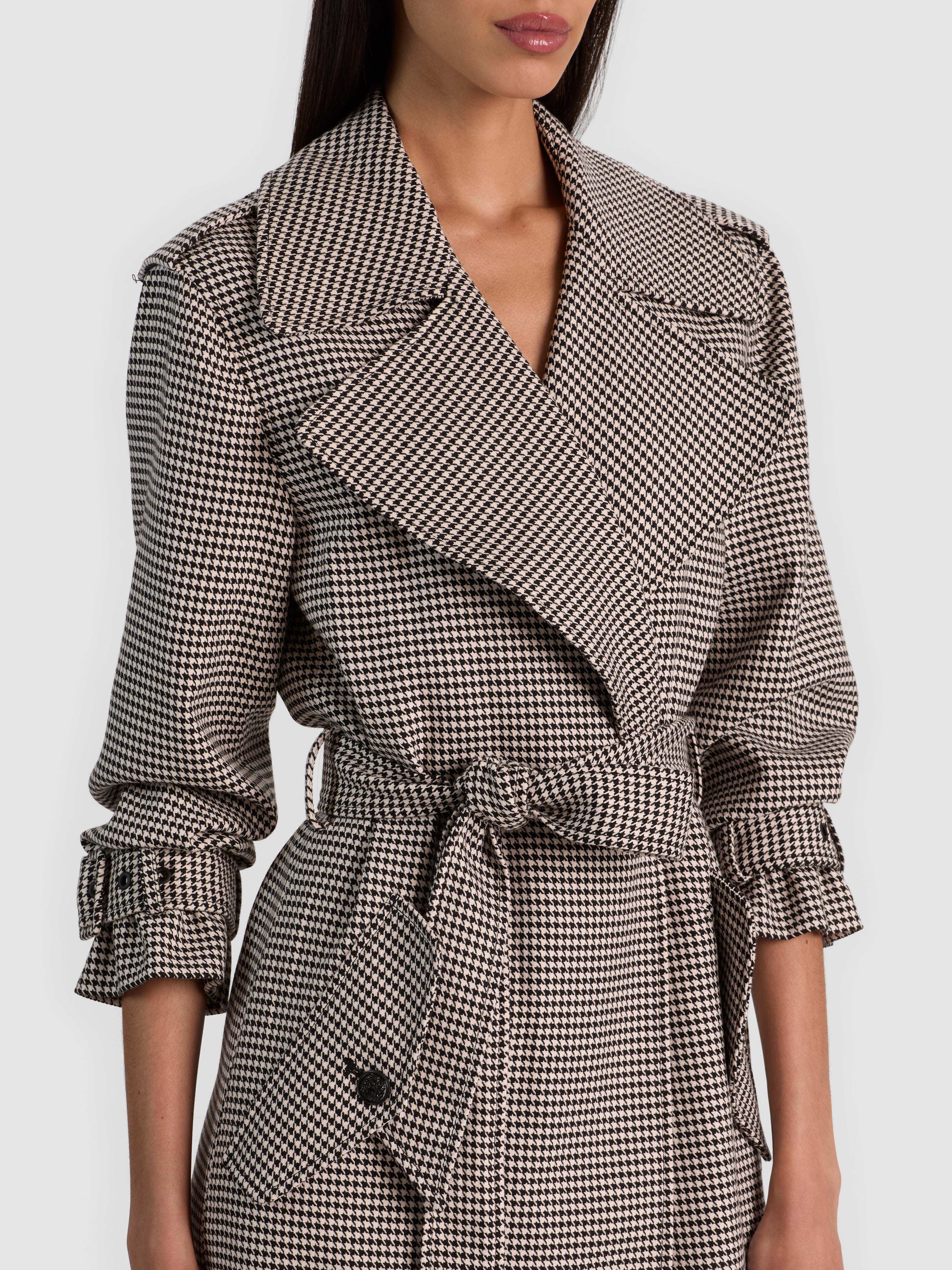 NEVADA TRENCH COAT-BLACK/MULTI-ALICE + OLIVIA