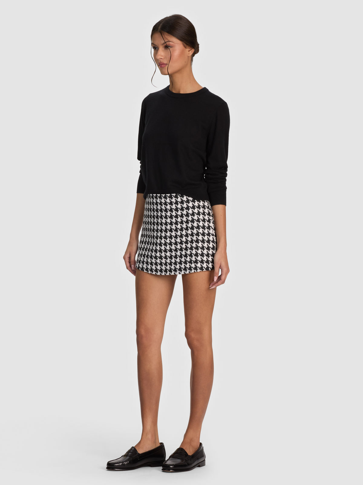 MINI SKORT LAKELYN - NERO/BIANCO SPORCO