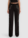 Pantalon ALEXANDER EMBELL HR coupe droite slim – Noir-Black-ALICE + OLIVIA