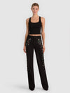 Pantalon ALEXANDER EMBELL HR coupe droite slim – Noir-Black-ALICE + OLIVIA