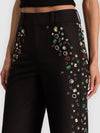 Pantalon ALEXANDER EMBELL HR coupe droite slim – Noir-Black-ALICE + OLIVIA