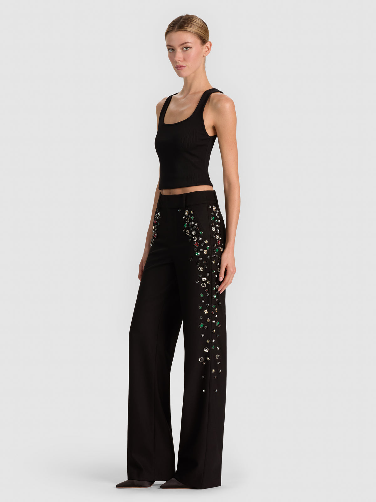 ALEXANDER EMBELLISHED TROUSER - BLACK
