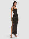 MATHILDE EMBELLISHED MAXI DRESS-BLACK/GUNMETAL-ALICE + OLIVIA