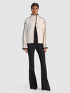 GILET PULL COL CHEMISE PEARSON – BLANC CASSÉ/NOIR-ALICE + OLIVIA