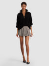 TOBY CASHMERE QUARTER ZIP-Black-ALICE + OLIVIA