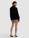 TOBY CASHMERE QUARTER ZIP-Black-ALICE + OLIVIA