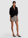 TOBY CASHMERE QUARTER ZIP-Black-ALICE + OLIVIA
