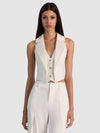 Top TESSA con scollo all'americana e revers lunghi-ALICE + OLIVIA