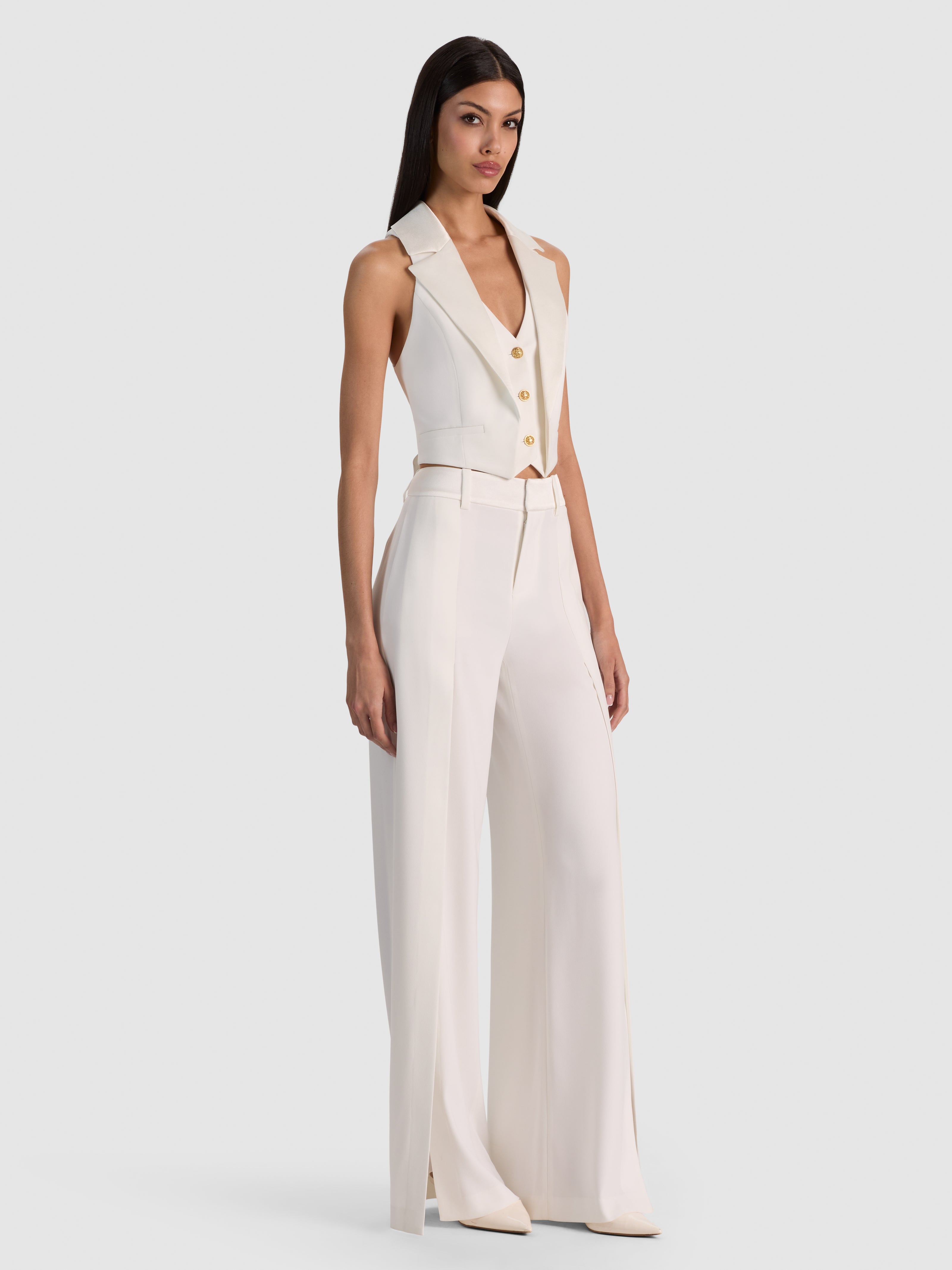 Top TESSA con scollo all'americana e revers lunghi-ALICE + OLIVIA