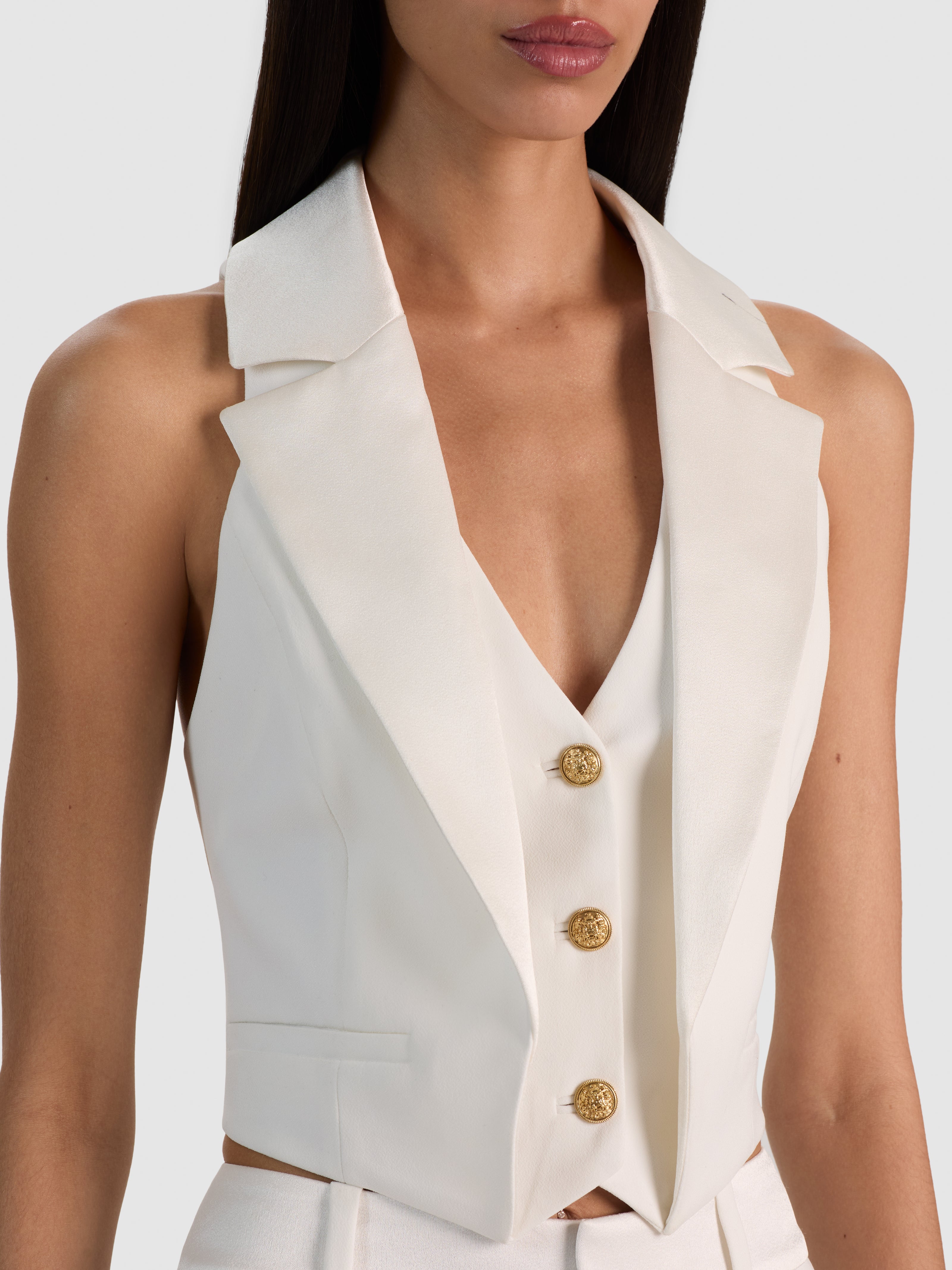 Top TESSA con scollo all'americana e revers lunghi-ALICE + OLIVIA