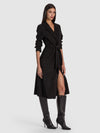 KARLEY SUEDE WRAP LONG COAT-Black-ALICE + OLIVIA