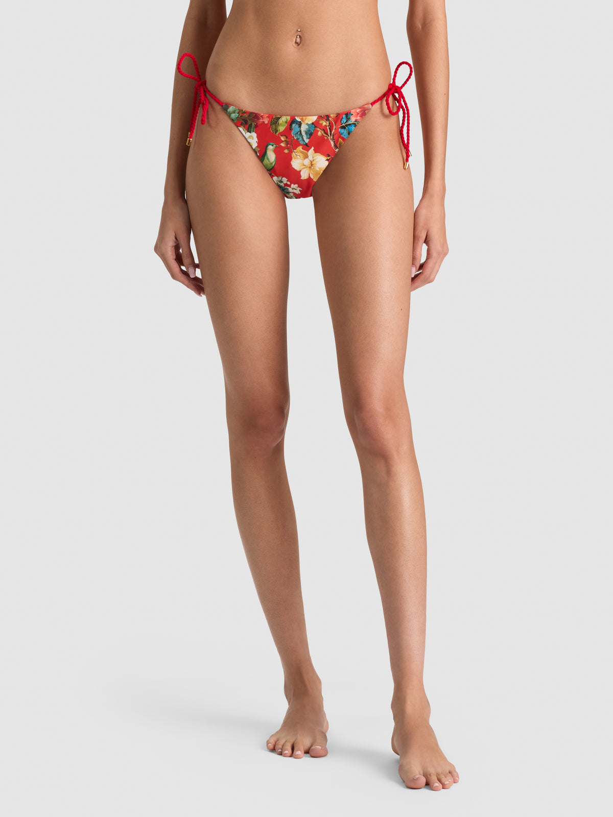 MALLORY REVERSIBLE SIDE-TIE TEENY BOTTOM-GARDEN VISTA CANDY APPLE-ALICE + OLIVIA