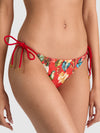 A+O X PQ SWIM MALLORY REVERSIBLE SIDE-TIE ROPE TEENY BOTTOM-GARDEN VISTA CANDY APPLE-ALICE + OLIVIA