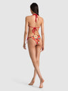 A+O X PQ SWIM MALLORY REVERSIBLE SIDE-TIE ROPE TEENY BOTTOM-GARDEN VISTA CANDY APPLE-ALICE + OLIVIA
