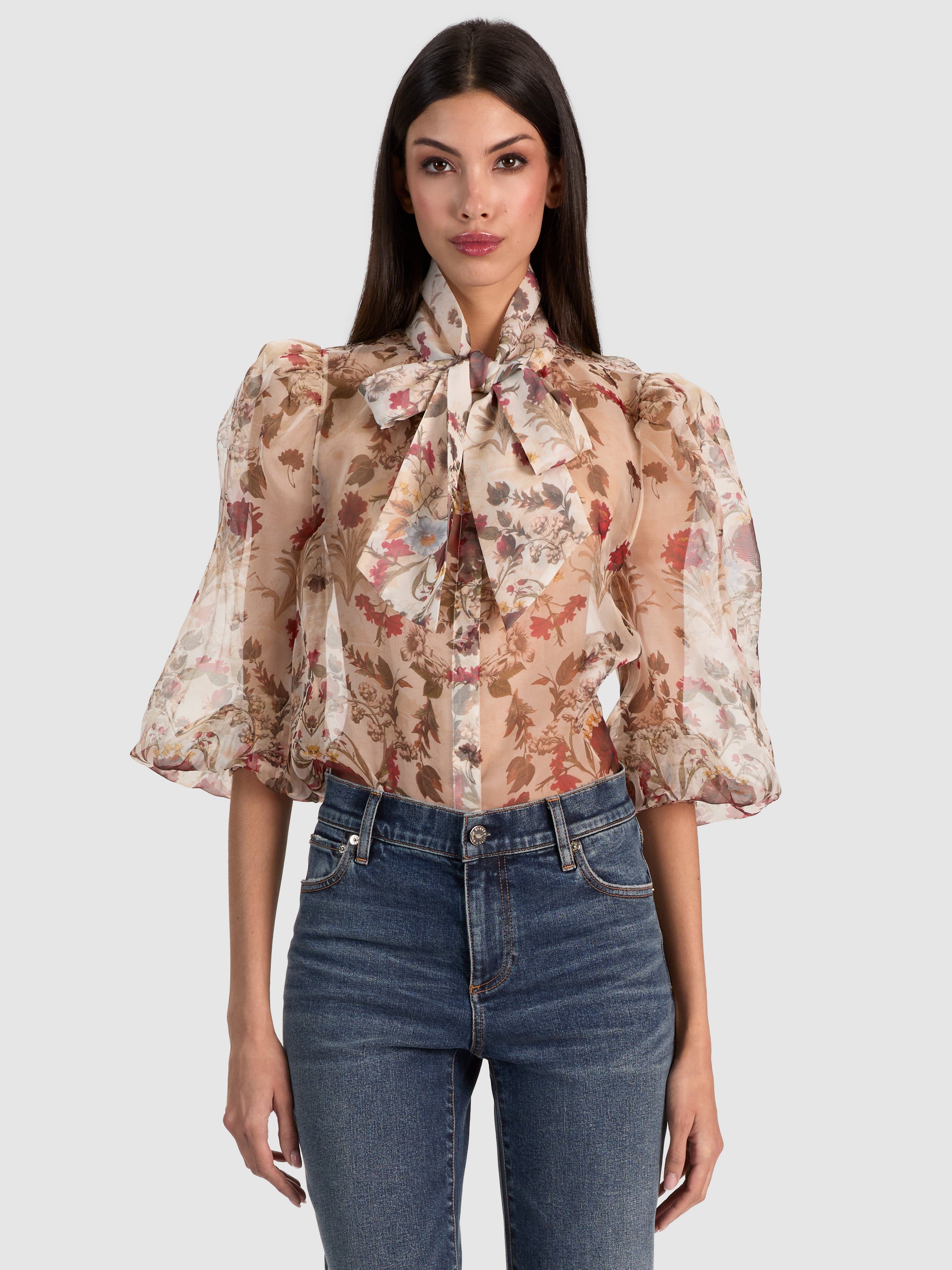 BRENTLEY TIE NECK BLOUSE-HEARTSTRINGS CHINO-ALICE + OLIVIA