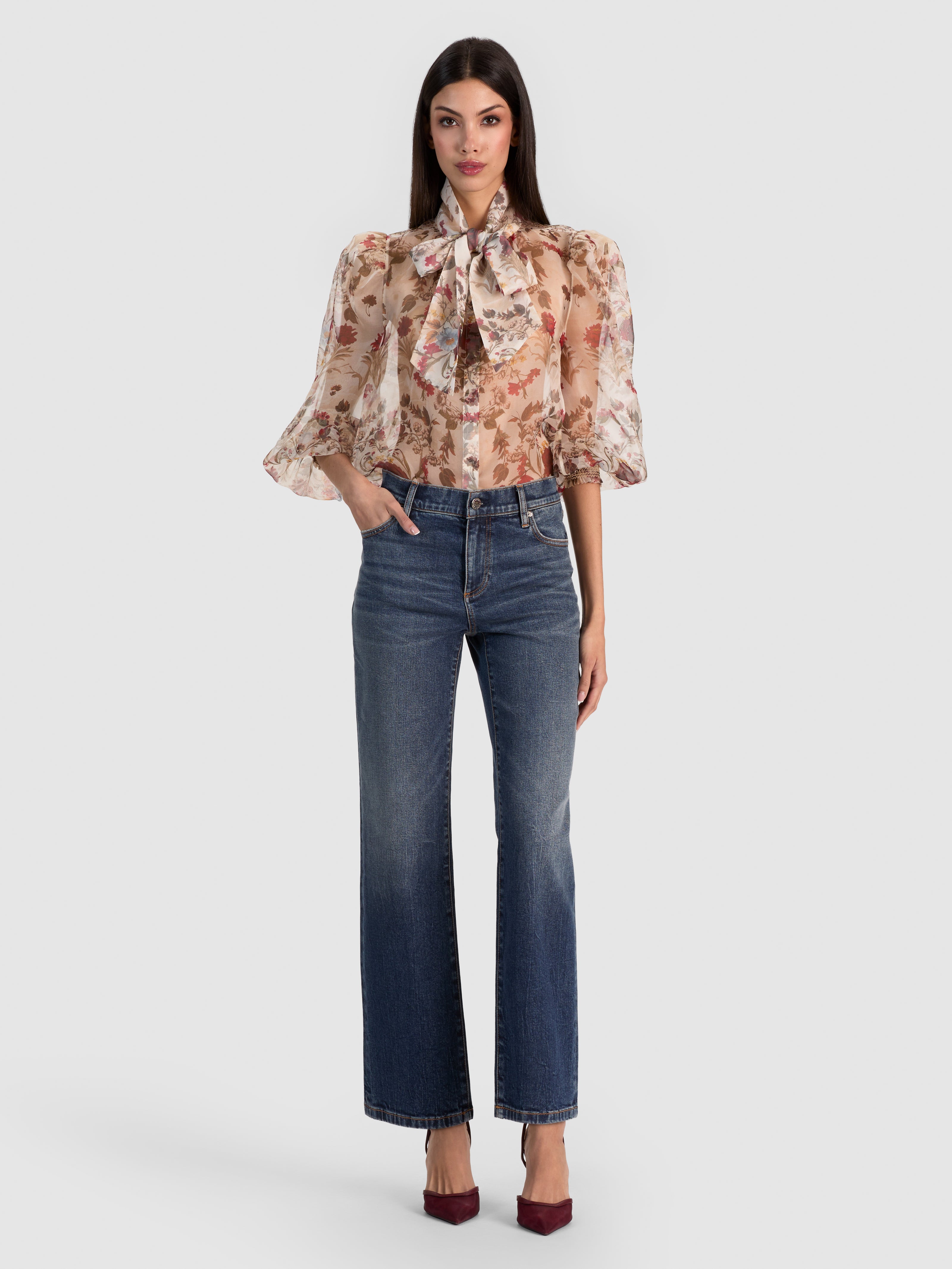 BRENTLEY TIE NECK BLOUSE-HEARTSTRINGS CHINO-ALICE + OLIVIA