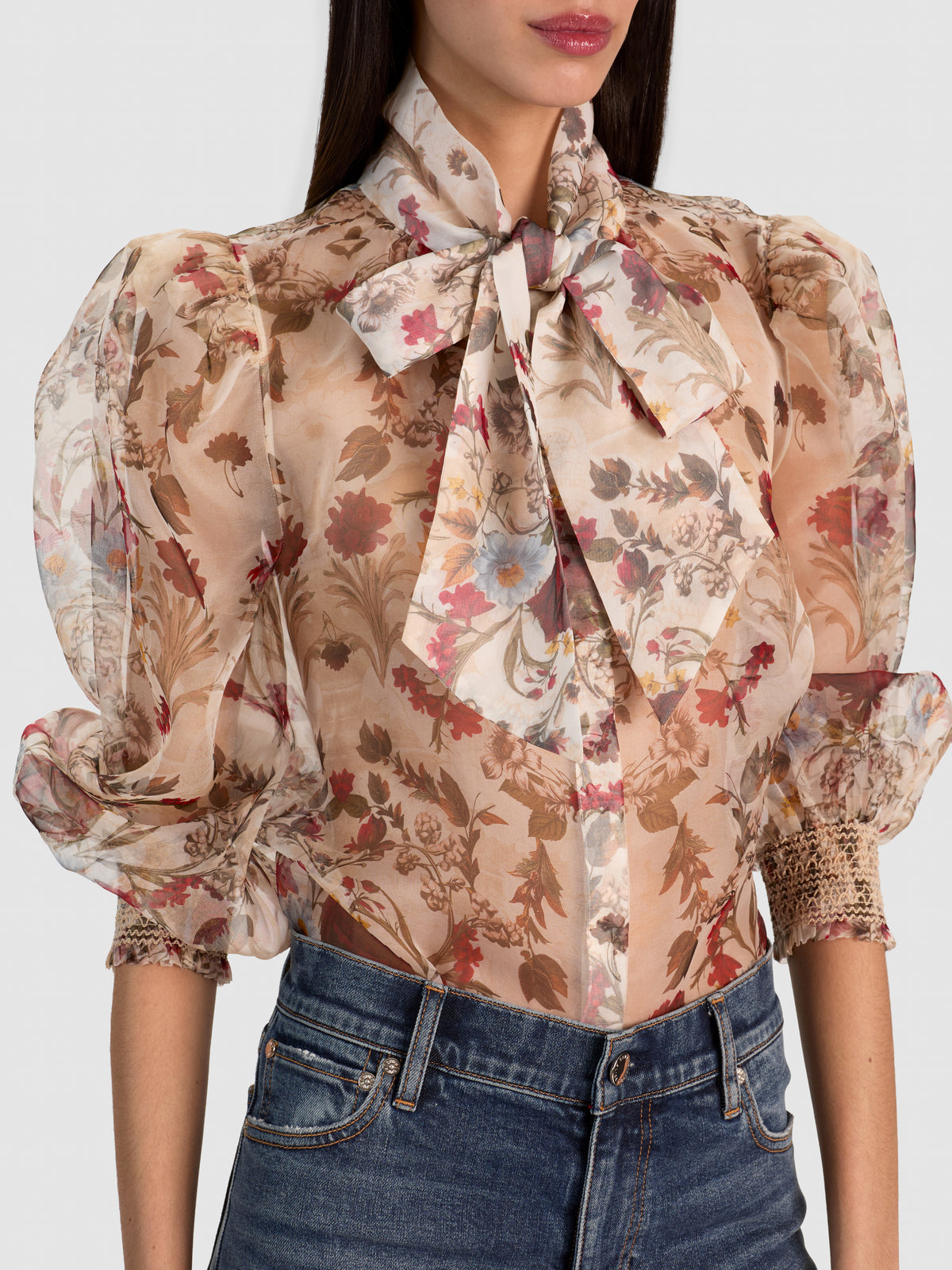 CHEMISIER BRENTLEY TIE NK BLSN MANCHES COURTES - CHINO HEARTSTRINGS