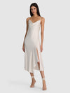 ABITO SOTTOVESTE MIDI AMPIO HARMONY CON DECORAZIONI-OFF WHITE-ALICE + OLIVIA